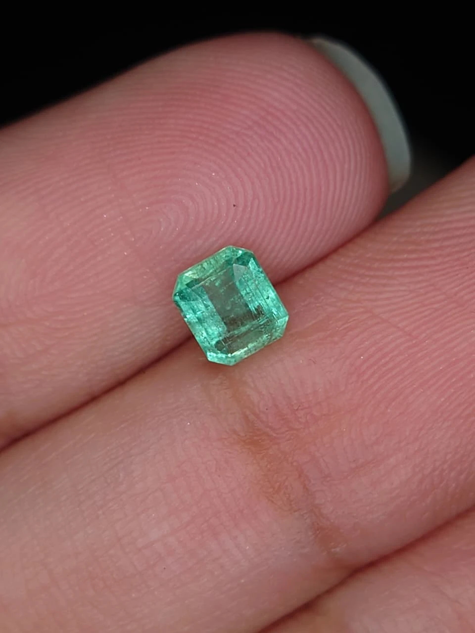 0.5ct Natural Octagon Faceted Panjsher Emerald from Afghanistan — view 2